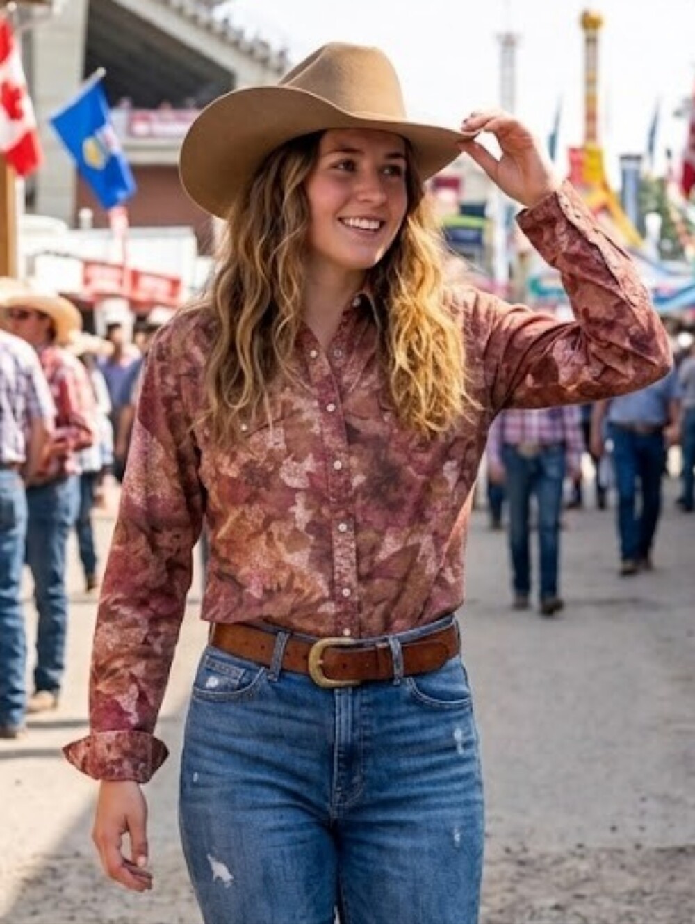 Vintage America Jeans Floral Western Shirt Rodeo Boho Cowgirl Desert Chic